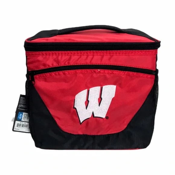 NWT Logo Brand Wisconsin Badgers 24-Can Cooler - Picture 11 of 14